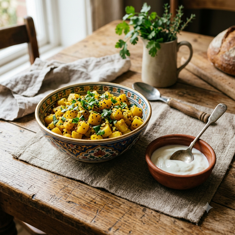 Peela Aloo - Yellow Spiced Potatoes
