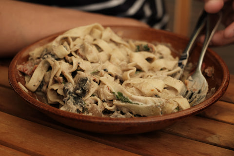 Natalie's Creamy Mushroom Tagliatelle