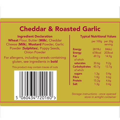 Savoury Biscuits - Cheddar & Roasted Garlic