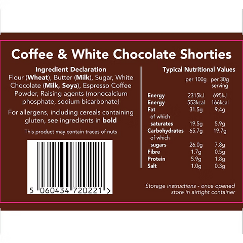 Biscuits - Coffee & White chocolate Shorties
