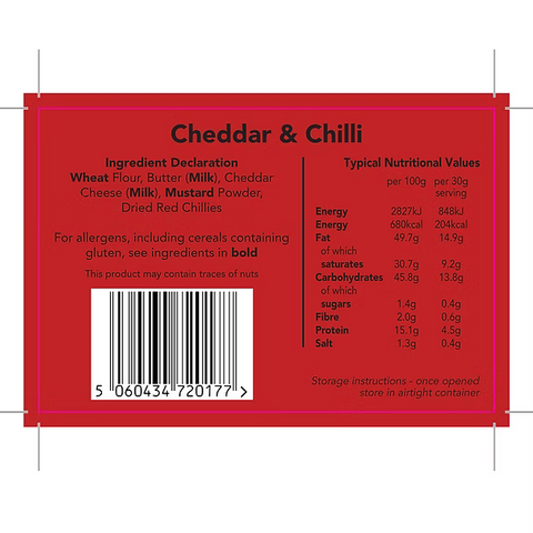 Savoury Biscuits - Cheddar & Chilli
