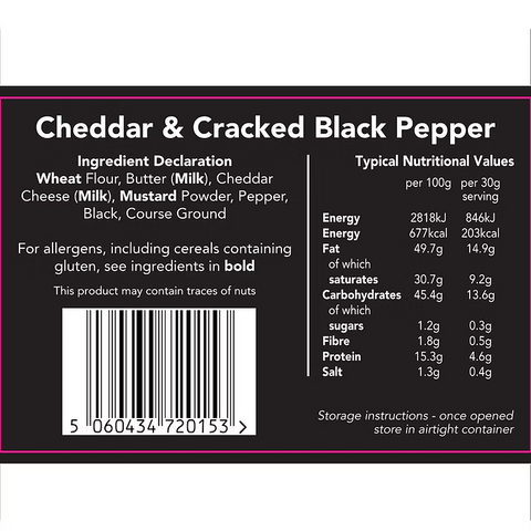 Savoury Biscuits - Cracked Black Pepper