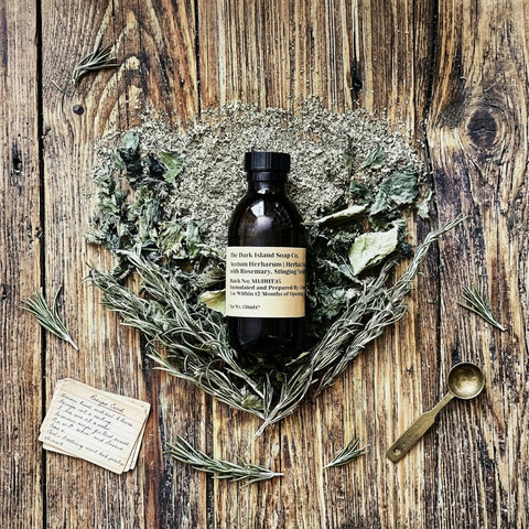 Acetum Herbarum, Herbal Hair Tonic with Rosemary, Stinging Nettle & Sage - The Dark Island Soap Co