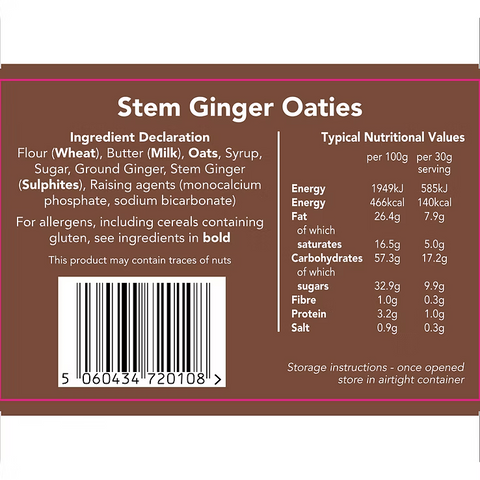 Biscuits - Stem Ginger Oaties