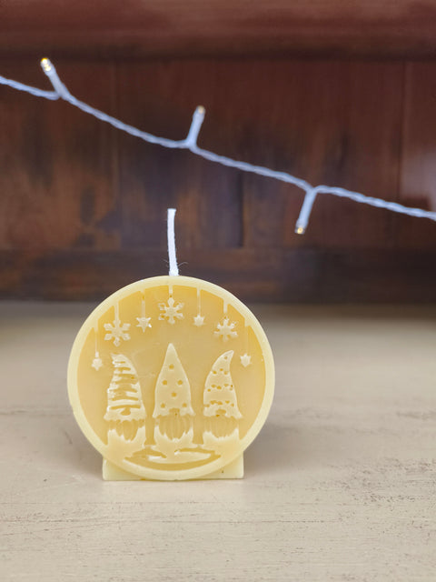 Beeswax Candle -  Christmas  Scene